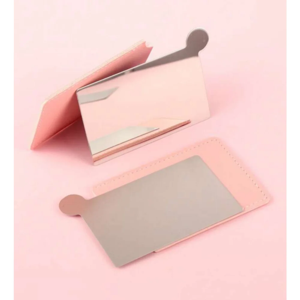 Green Cosmetic Mirror with Bee Imprint